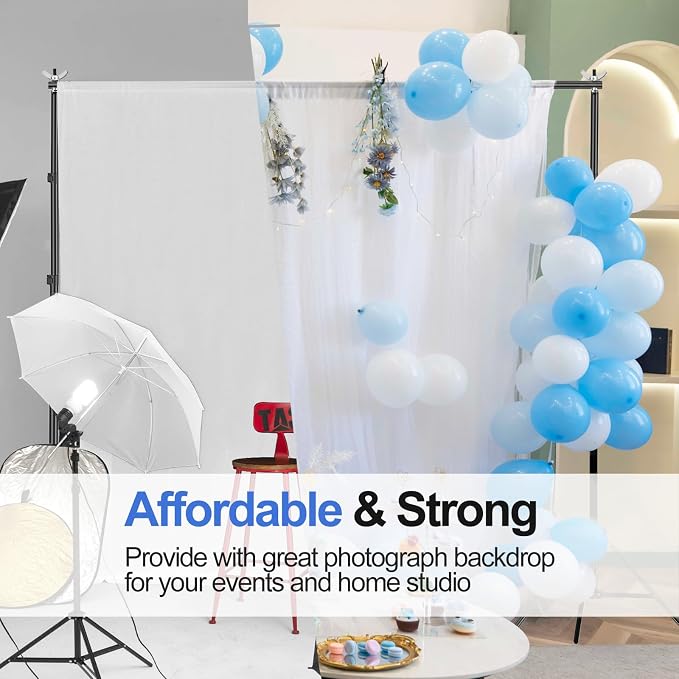 EMART Backdrop Stand 10x10ft Photo Studio Adjustable Background Stand Support