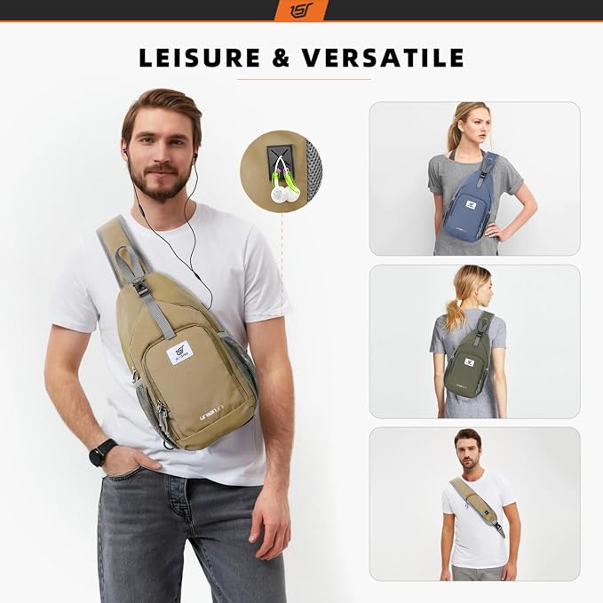 SKYSPER Sling Bag RFID Crossbody Sling Backpack Cross Body Shoulder Bag Travel