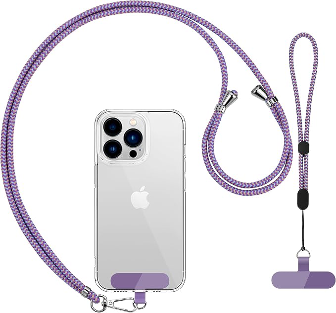 CACOE Phone Lanyard 2 Pcs-1 Pcs Adjustable Neck Strap, 2 Pads, Universal