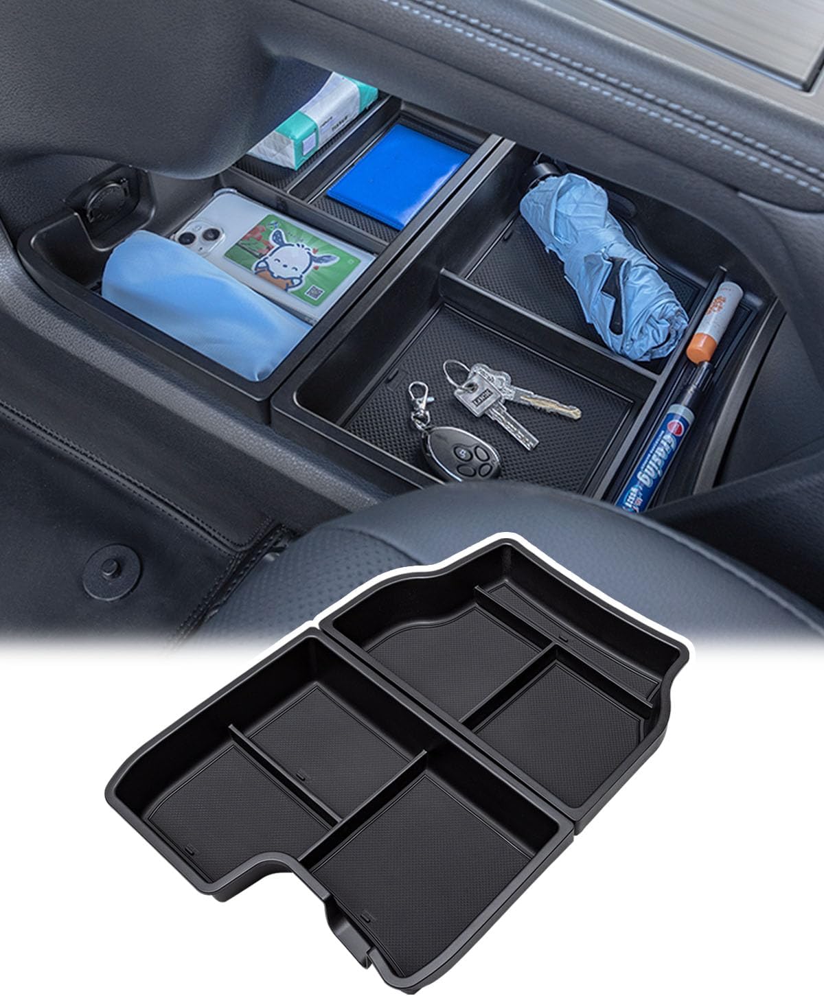 TOPINSTALL New Console Bottom Organizer for 2021-2026 Toyota Sienna