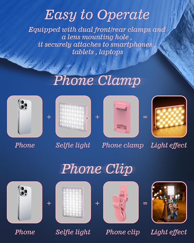60 LED Portable Selfie Light Video Conference Lighting