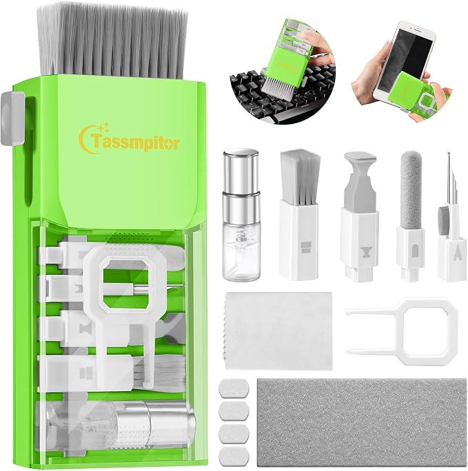 Tassmpitor Laptop Screen Keyboard Cleaner Kit, All in 1 Electronics Cleaning