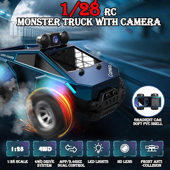 Remote Control Car, 1/28 RC Monster Truck Toys