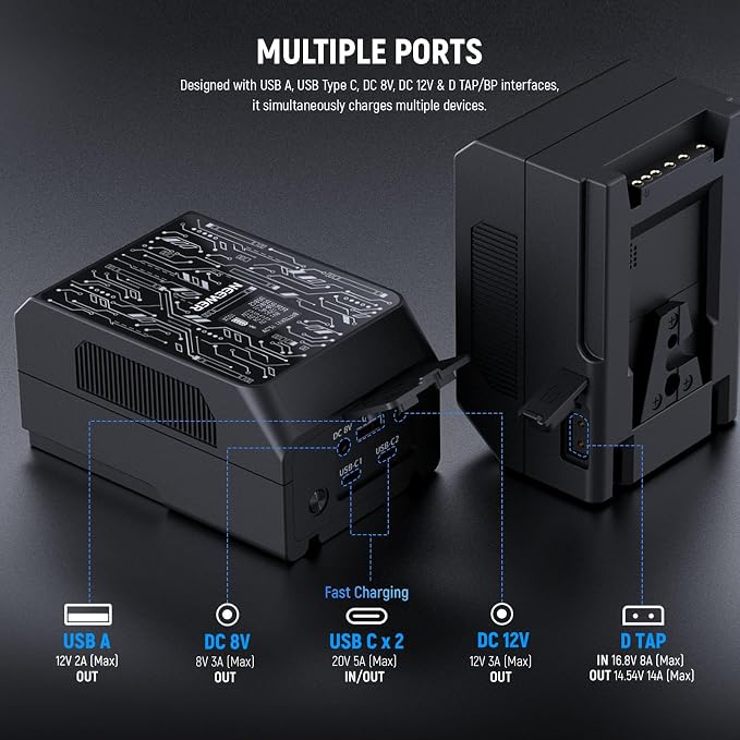 NEEWER Smart Mini V Mount Battery NEEWER APP Control, 6800mAh 99Wh 14.5V