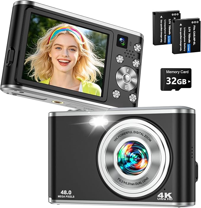 2026 Upgraded 4K Digital Camera