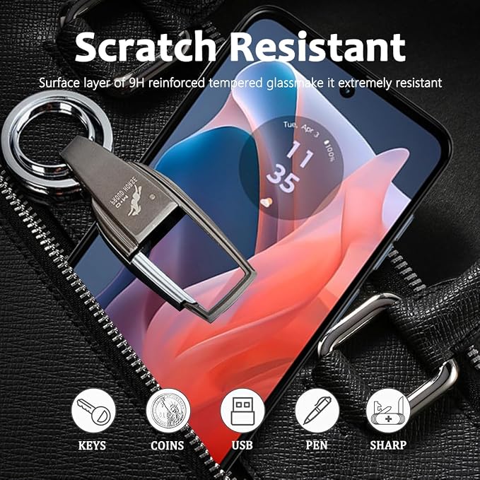 2 Pack Privacy Tempered Glass for Motorola Moto G Play 2024 Screen Protector