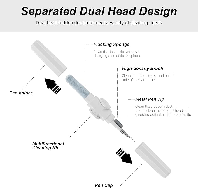 360° Rotating Cleaner Kit for Airpods Pro 1 2 3 Multi-Function Cleaning Pen