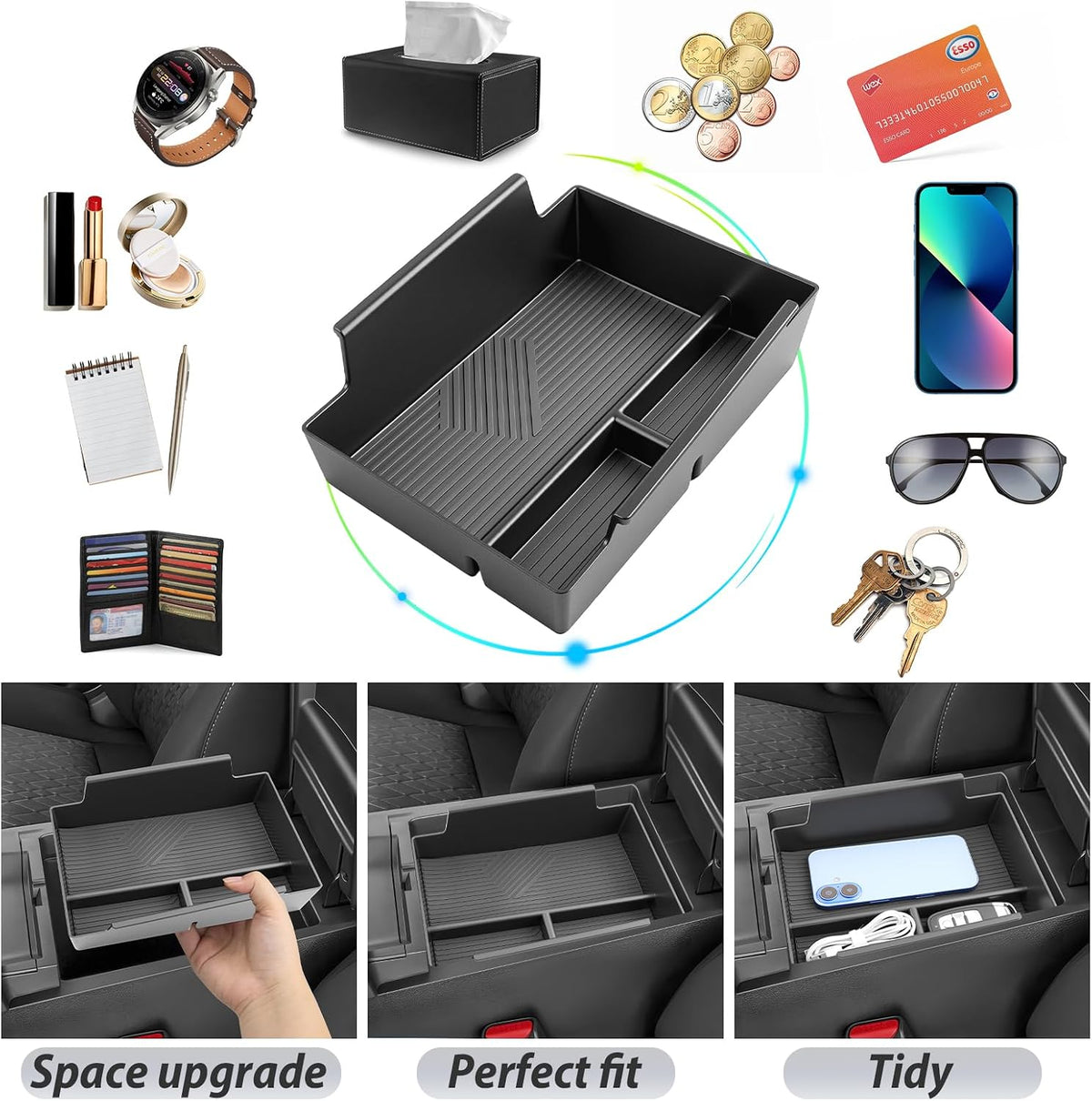 SKTU for 2026 2027 Nissan Sentra Center Console Organizer ABS Durable