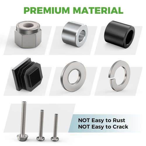 10L0L Golf Cart Suntop Hardware Kit for EZGO TXT/DCS/PDS/Medalist (1994-2013)-Front Top Strut Stainless Steel Screw Bushings Repair Kit, OEM#75465-G01, 58-Piece Set