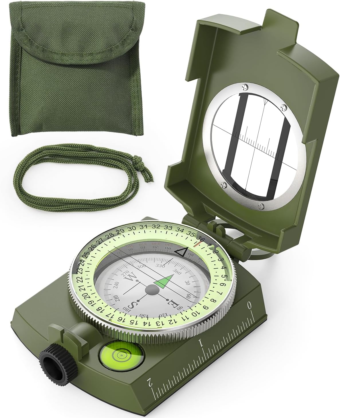 Sportneer Compass - Accurate, Durable, Lightweight Orienteering Tool | Glow in the Dark, Waterproof Hiking Essential