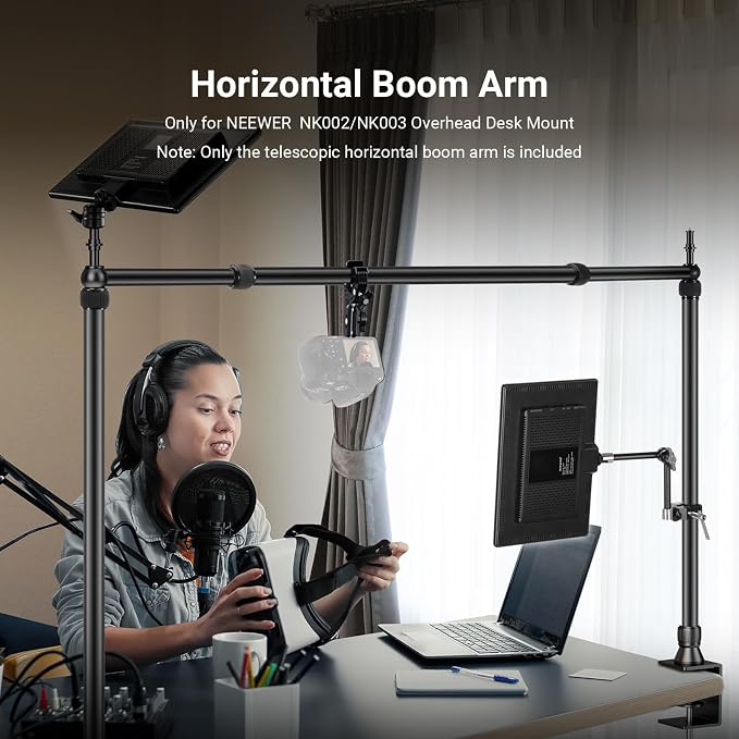 NEEWER 2.8-4.9ft Horizontal Boom Arm Only