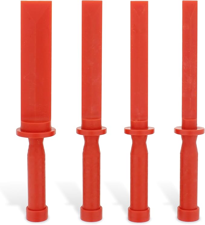 ABN Plastic Chisel 4-Piece Set of 3/4in, 7/8in, 1in, 1-1/2in – Scraper Remover Tool Kit for Adhesive, Caulk, & More