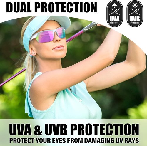 IGnaef Polarized Sport Sunglasses - Women's Wrap-Around Style for Running, Driving & Golf | IF3080