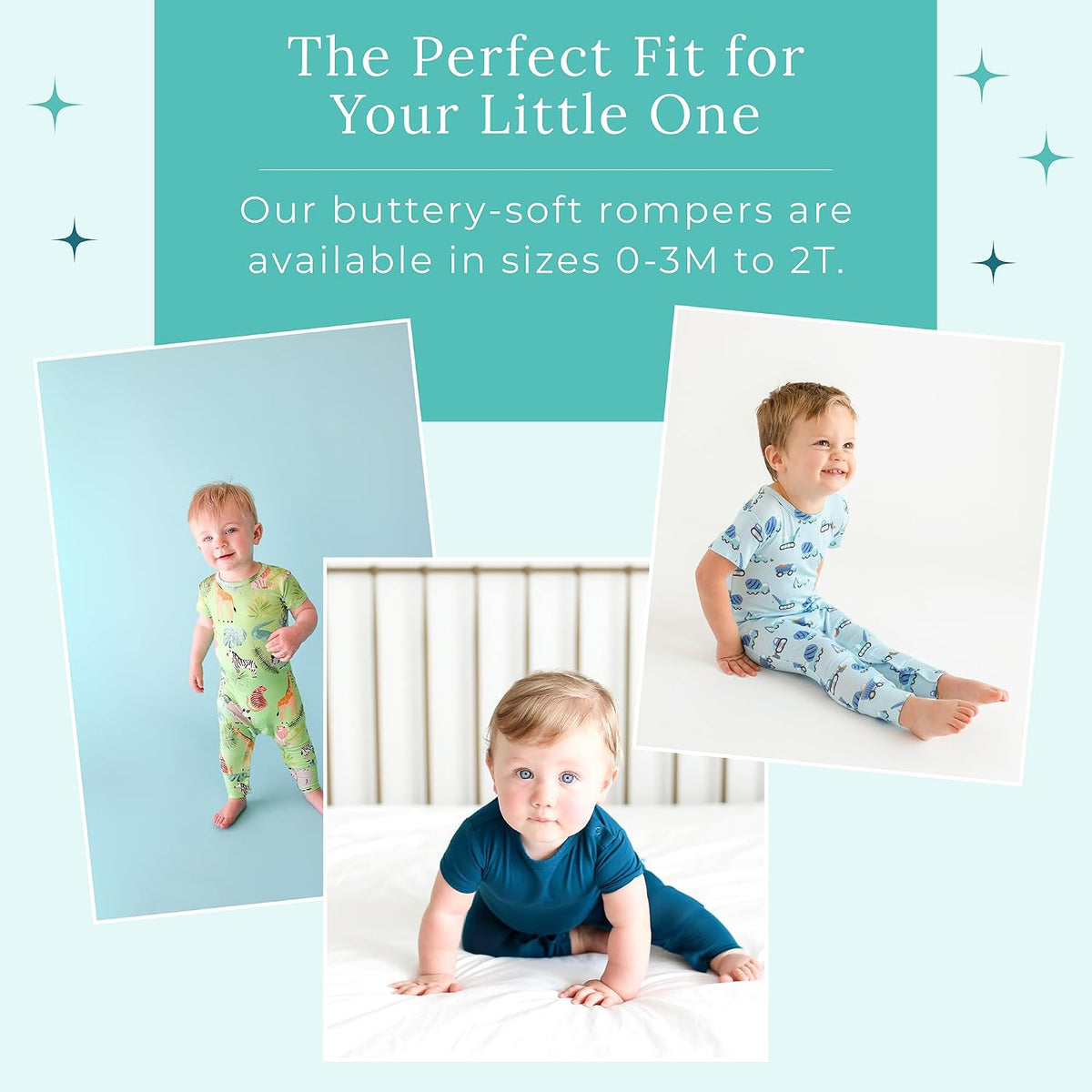 Posh Peanut Baby Romper with Snap Closure - Henley Short Sleeve Baby Boy Outfits - Soft Viscose Baby Pajamas Made from Bamboo