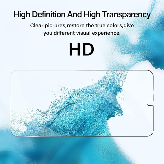 BIGFACE Galaxy S22 Plus Tempered Glass Screen Protector, 2 Pack, Anti-Scratch