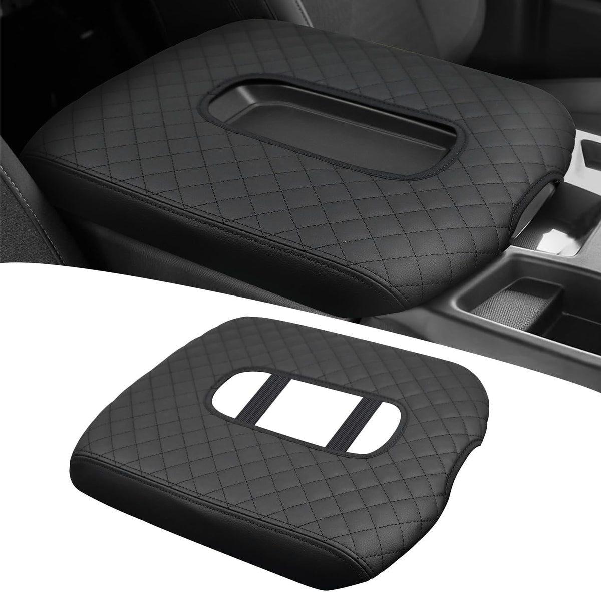 SCITOO Jump Seat Armrest Cover fit for 2019-2025 For Chevy Silverado Black