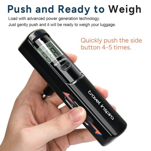 Battery-Free Luggage Scale - Portable Handheld Suitcase Scale | 110 lbs/50 kg Capacity