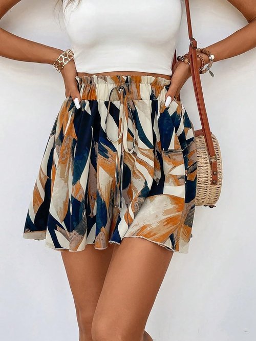 BEAUDRM Women's High-Waisted Flowy Summer Shorts - Casual & Dressy Beach Vacation Wear