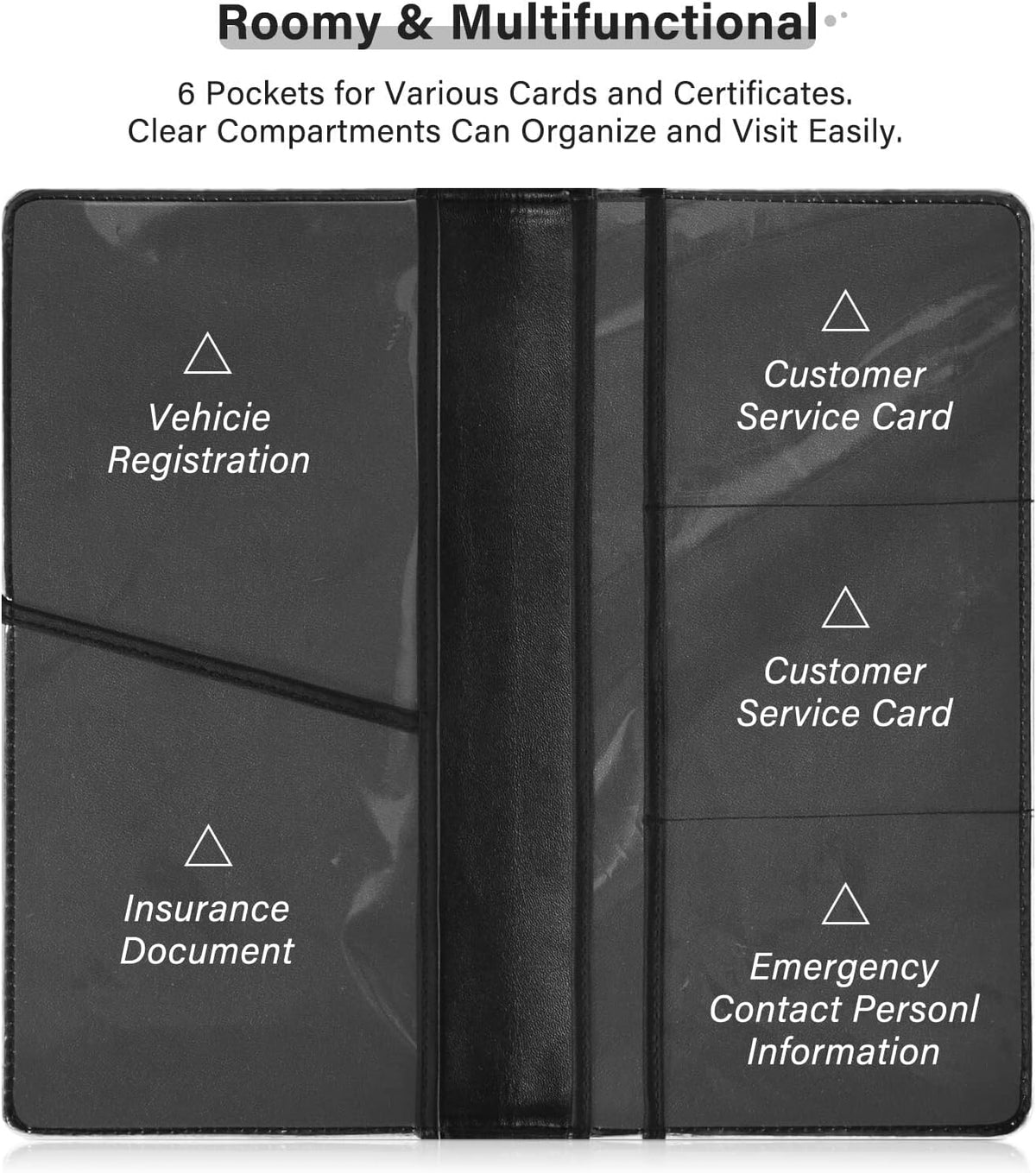 Custom Car Registration and Insurance Card Holder Personalized Leather Glove Box Organize Men Women Wallet Accessories Case for Cards, Essential Document Driver License Peach