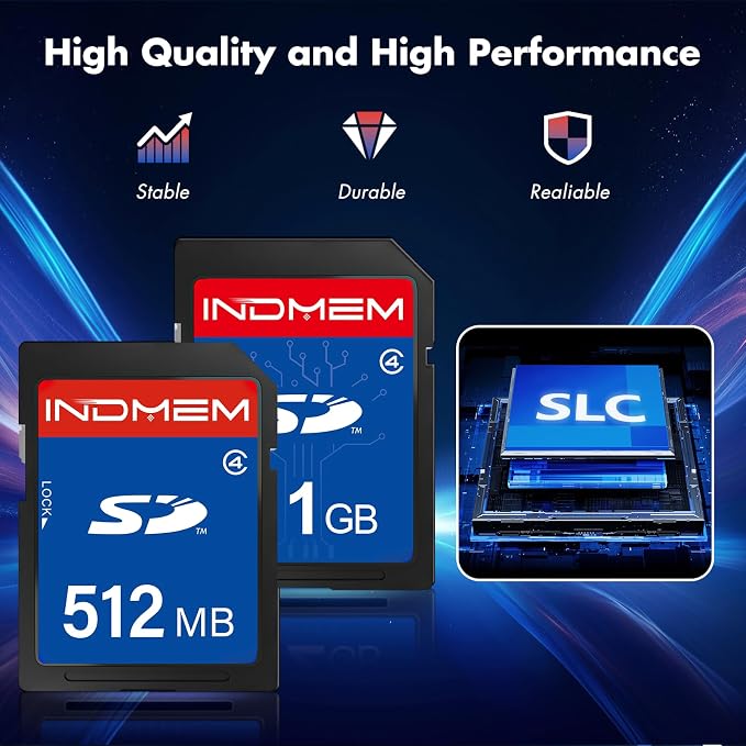SD Card 512MB+1GB, Class 4 Flash Memory Card MLC Standard Secure Digital Cards