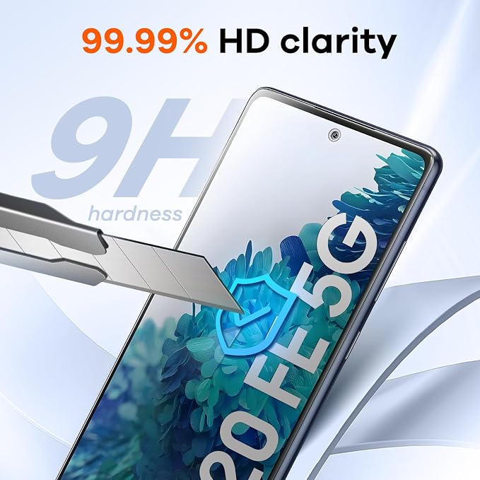 4+4 Pack for Samsung Galaxy S20 FE 5G Screen Protector & Phone Camera Lens