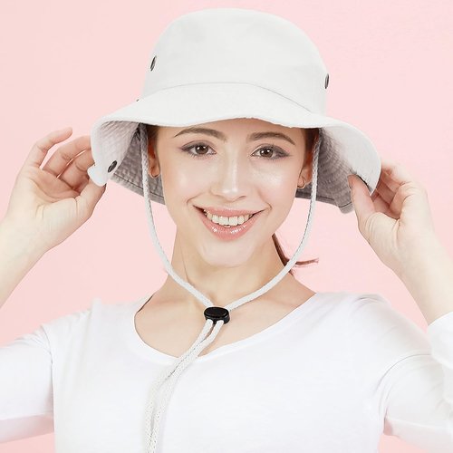 Hat Depot Cotton Safari Hat - Stone-Washed, Foldable, Double-Sided Wide Brim | Perfect for Sun Protection