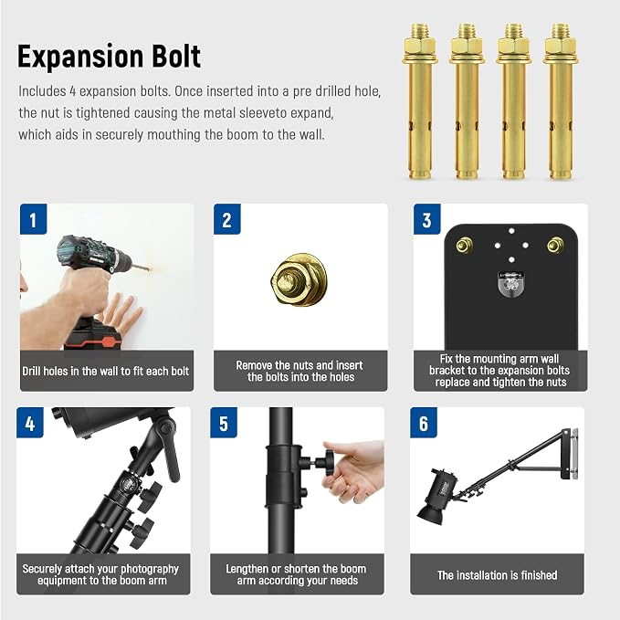 Neewer Wall Mounting Triangle Boom Arm