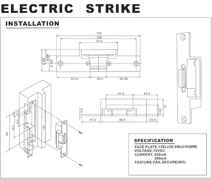 RFID Keypad Access Control System Card or PIN Code Open 4 Doors Strike Lock
