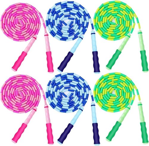GRAWUN Jump Rope - Adjustable Soft Beaded Skipping Rope for Kids & Adults | Tangle-Free Design