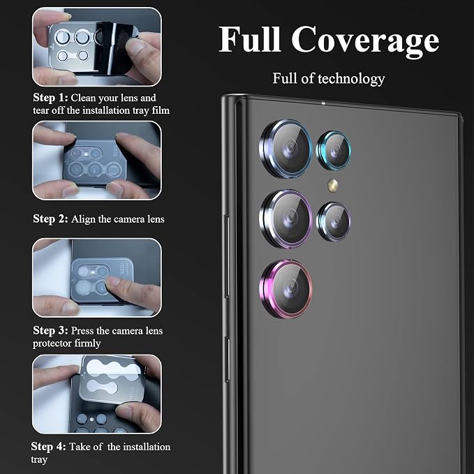 YWXYW for Samsung Galaxy S22 Ultra Camera Lens Protector, Aluminum Alloy
