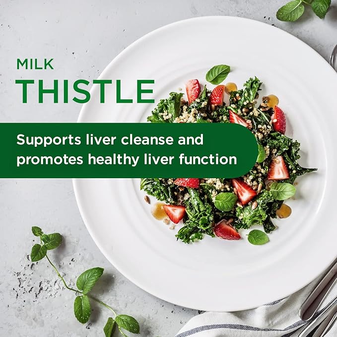 EMERALD LABS European Milk Thistle - Organic Milk Thistle Extract - Supports Liver Health & Helps Maintain Natural Energy, Digestion & Brain Health - 60 Vegetable Capsules (Up to 60-Day Supply)