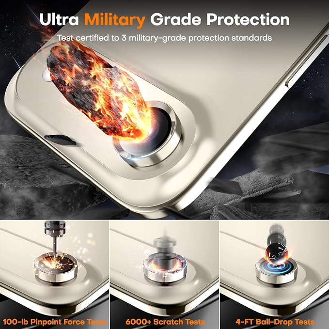 Camera Lens Protector for iPhone Air, Sapphire Glass Metal Individual Camera