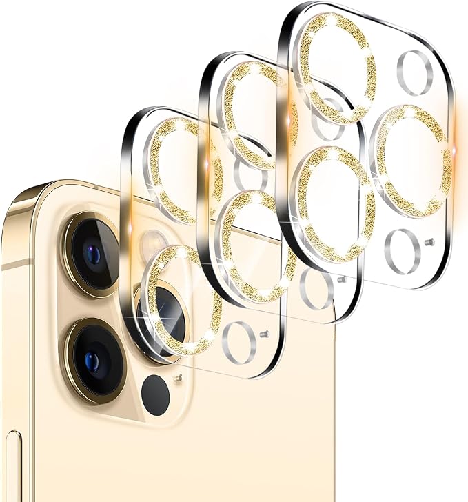 Dengduoduo 3 Pack Tempered Glass Camera Lens Protector