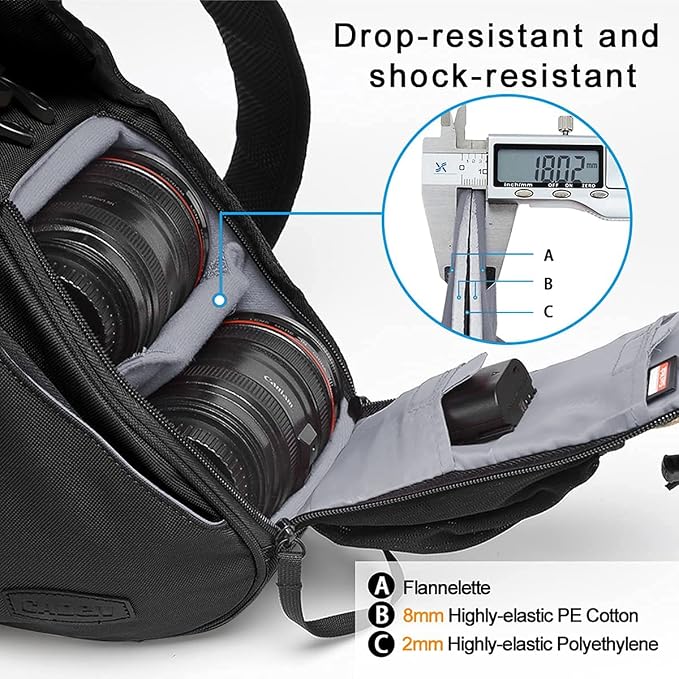 CADeN Camera Bag Sling Backpack Camera Case Waterproof