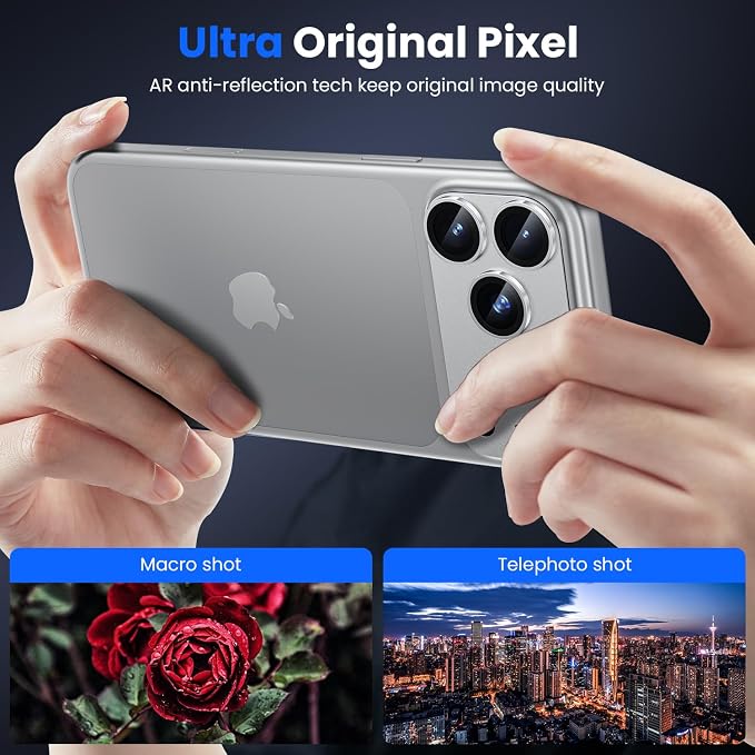 WSKEN for iPhone 17 Pro Camera Lens Protector, Metal Aluminum Alloy Tempered