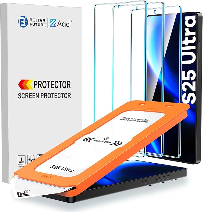 AACL 3-Pack for Samsung Galaxy S25 Ultra Screen Protector Tempered Glass