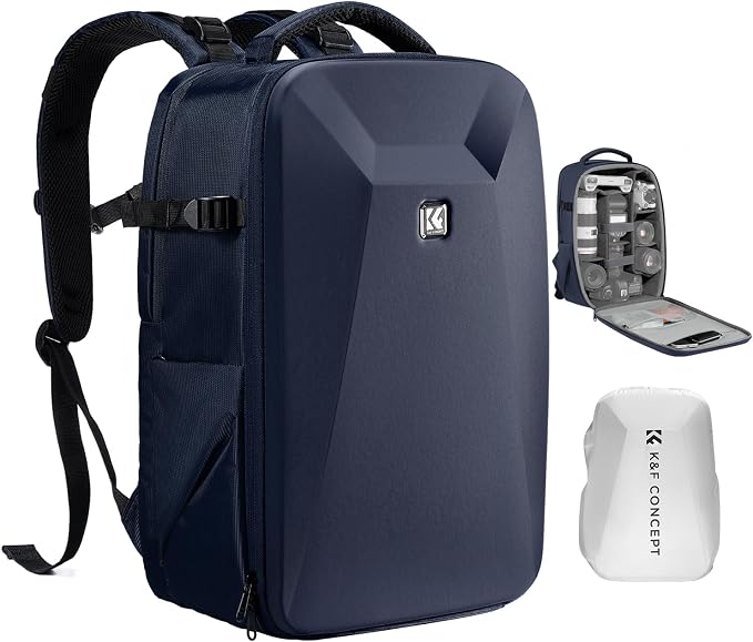 K&F CONCEPT Camera Backpack, Hardshell Photography DSLR Camera Bag