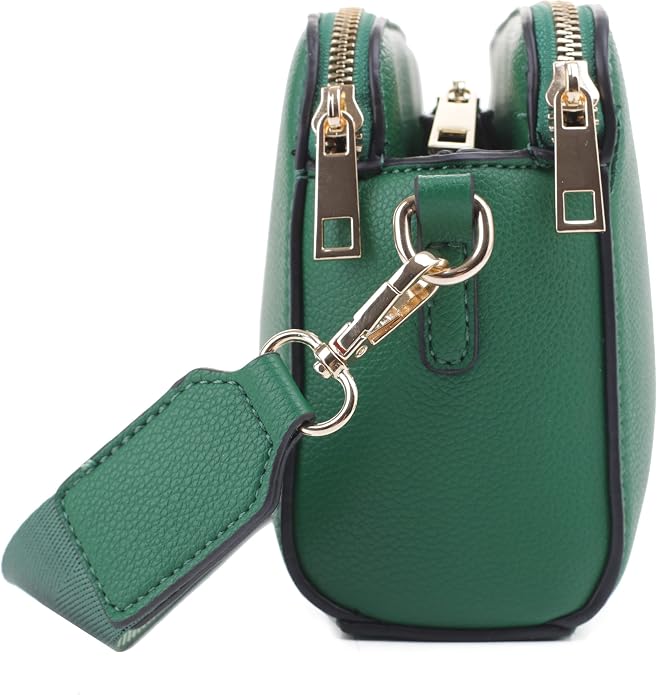 EVVE Crossbody Bags for Women Trendy Triple Zip Small Crossbody Camera Bag Purse