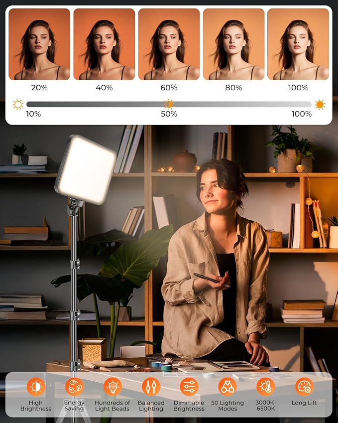 Torjim 11 Inch Video Light Kit for Creators-24W High Brightness Studio Lights