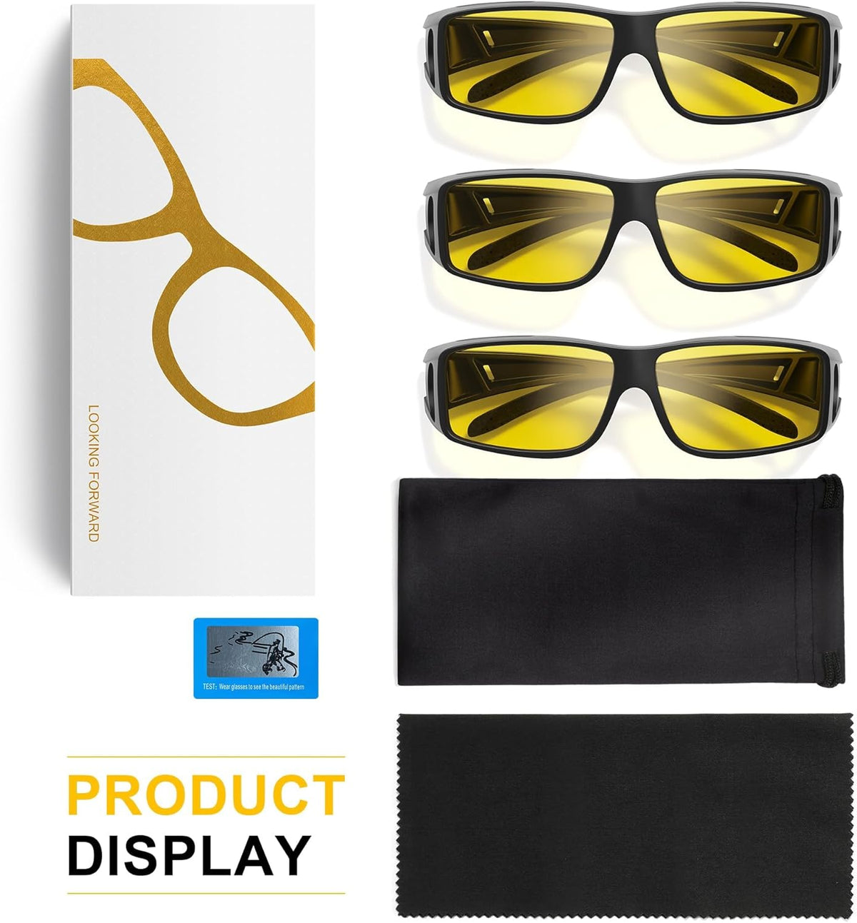 Skiennix Night Driving Glasses - HD Anti-Glare Wraparound Design for Enhanced Vision & Comfort
