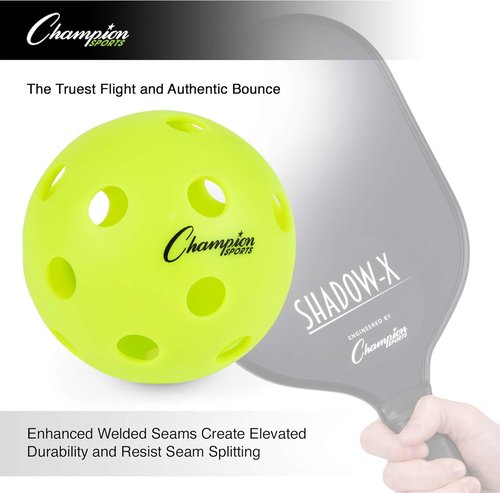Champion Sports Pickleball Ball Set - Durable Roto Molded Design for Outdoor Play