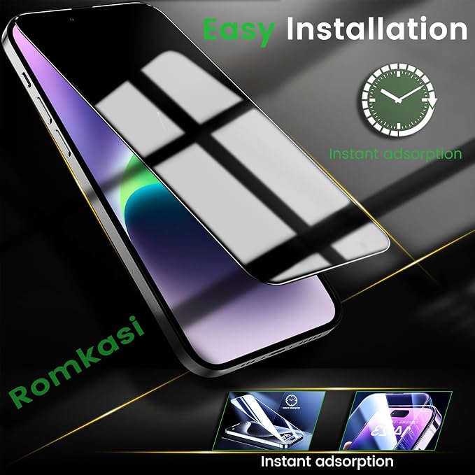 Romkasi 3 Pack Privacy Screen Protector