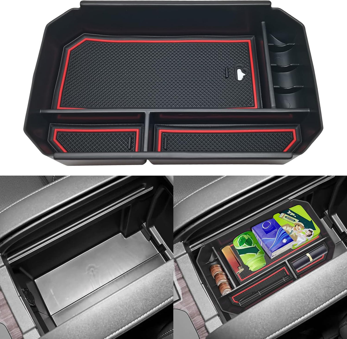 Armrest Center Console Organizer for Toyota Highlander 2020-2024