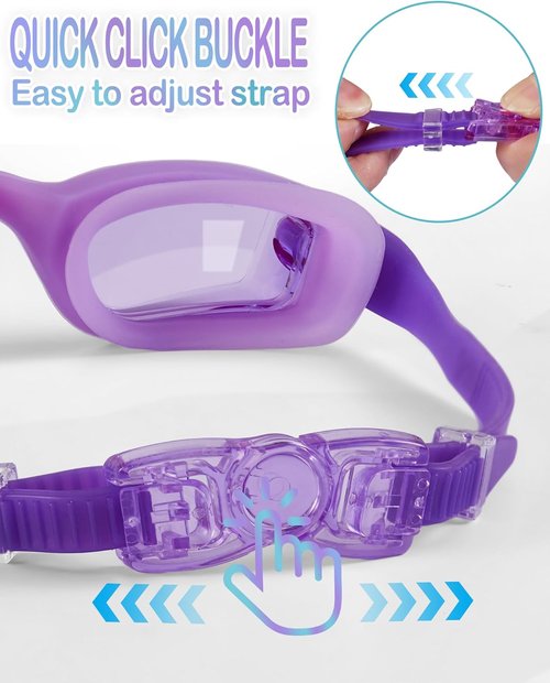 Aegend Swim Goggles for Kids | Anti-Fog, Anti-UV Comfort Fit | Ages 3-14, Perfect for Swimming