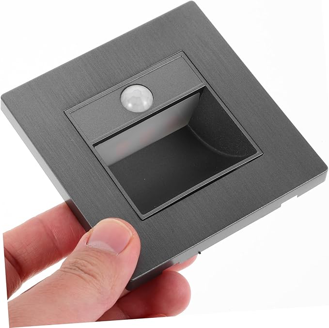 Mikinona Motion Sensor Recessed Led Step Light Soft Lighting for Stairs Aisles Automatic Activation with Sensor Modern Embedded Design for Indoor Outdoor Safety