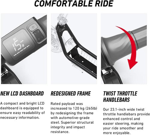 NIU K100P Electric Scooter - 600W Power, 33 Miles Range, 17.4 MPH, Lightweight & Portable for Daily Commute