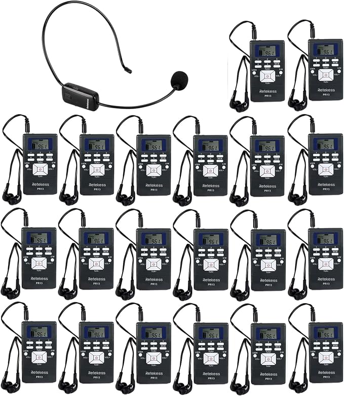 Retekess TR503 Tour Tuide Speaker and Headset, Whisper Audio System,