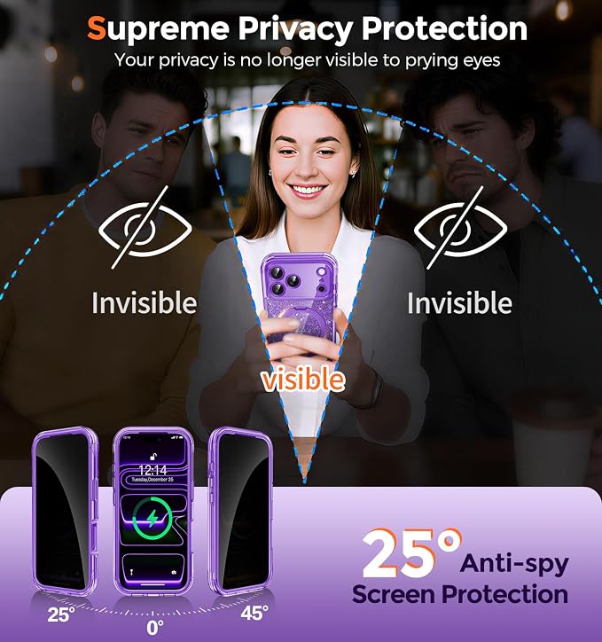 Twinkle Design Privacy Case for iPhone 17 Pro Max