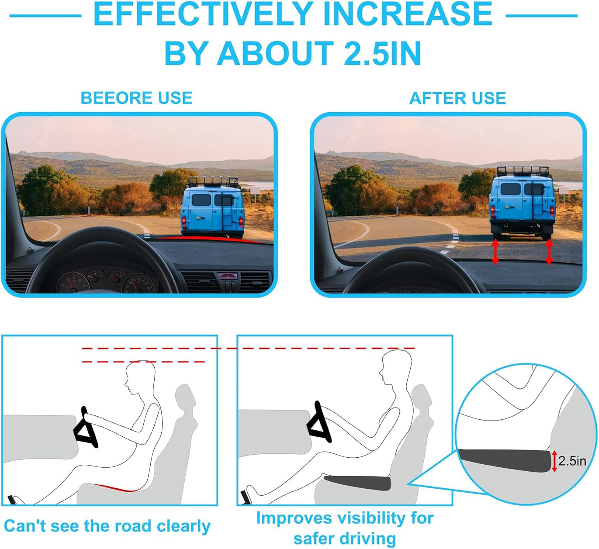Allaboutsla Car Seat Cushion, Car Seat Cushions for Long Driving