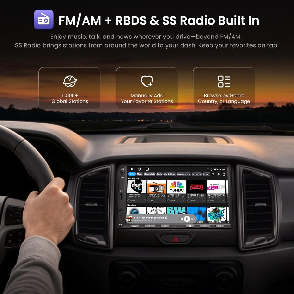 ATOTO A5L 7 inch Android Double DIN Car Stereo, Wireless CarPlay & Android Auto, Wi-Fi/USB/BT, QLED Touchscreen Car CarPlay, Backup Camera,MirrorLink, 24B-EQ DSP, SWC,FM/AM/SS Radio, AI&GPS Track